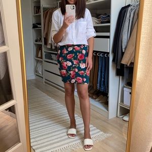 F21 Floral Mini Skirt